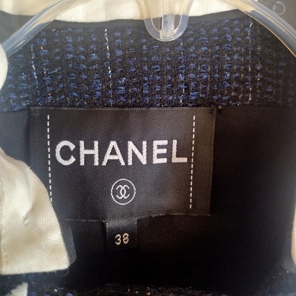 Chanel sailor piter pan collar tweed button down tassel jacket sz 36/ 4 - Picture 8 of 16